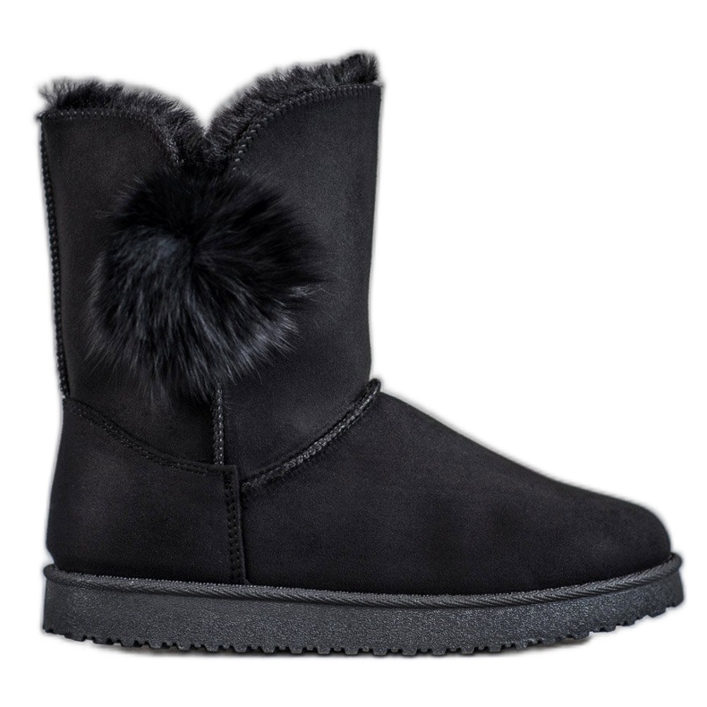 SHELOVET Mukluki Pompomin kanssa musta