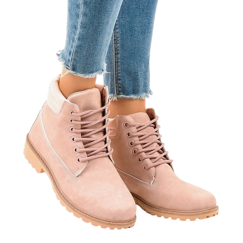 Vaaleanpunaiset vaelluskengät ilman eristystä W-3033 vaaleanpunainen