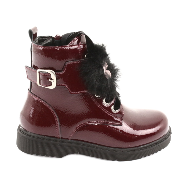 Lakatut saappaat Evento 1438 tölkistä musta punainen monivärinen