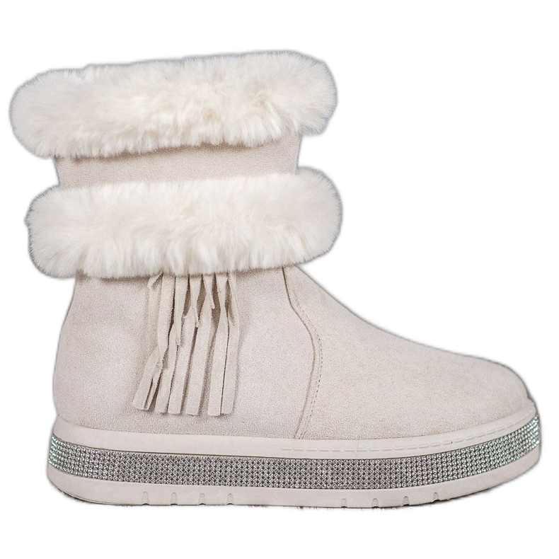 SHELOVET Lumisaappaat hapsuilla ruskea