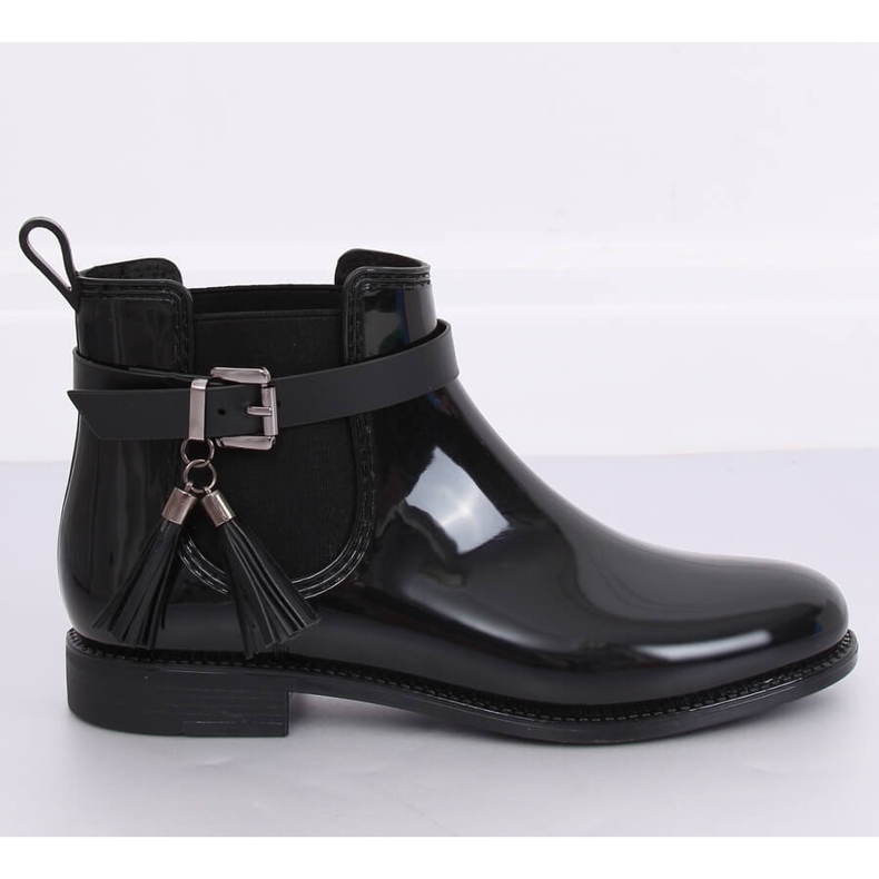 Musta Galoshes naisten Jodhpur-saappaat musta PT-119 Black II
