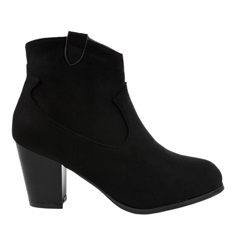 Mustat mokkanahkaiset nilkkurit F166-5-pylväässä