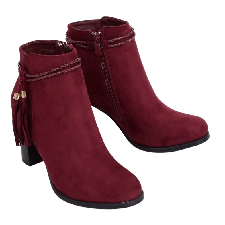 Korkeakorkoiset viininpunaiset saappaat VQ-31 Winered punainen