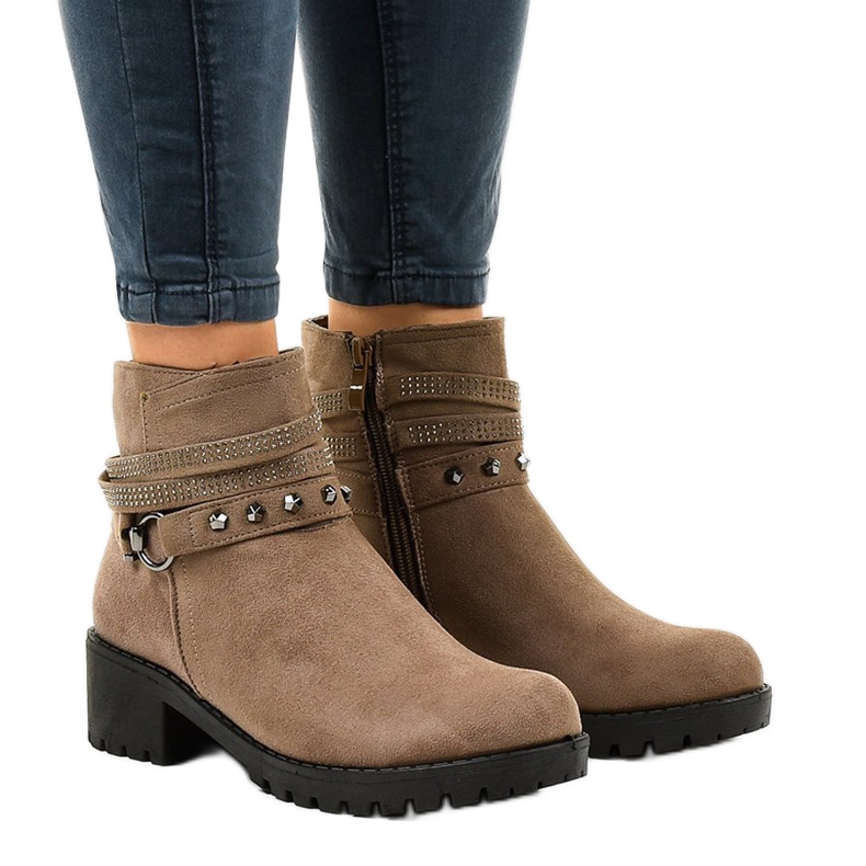 Vihreät mokkanahkaiset korkokengät L3058-29 monivärinen