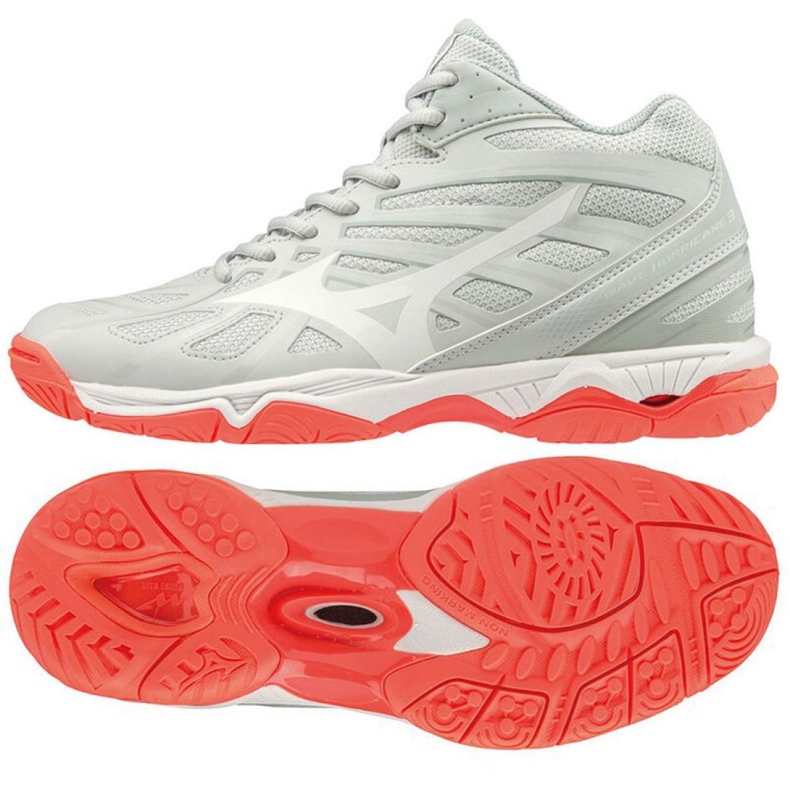 Mizuno Wave Hurricane 3 Mid W V1GC174560 kengät valkoinen valkoinen