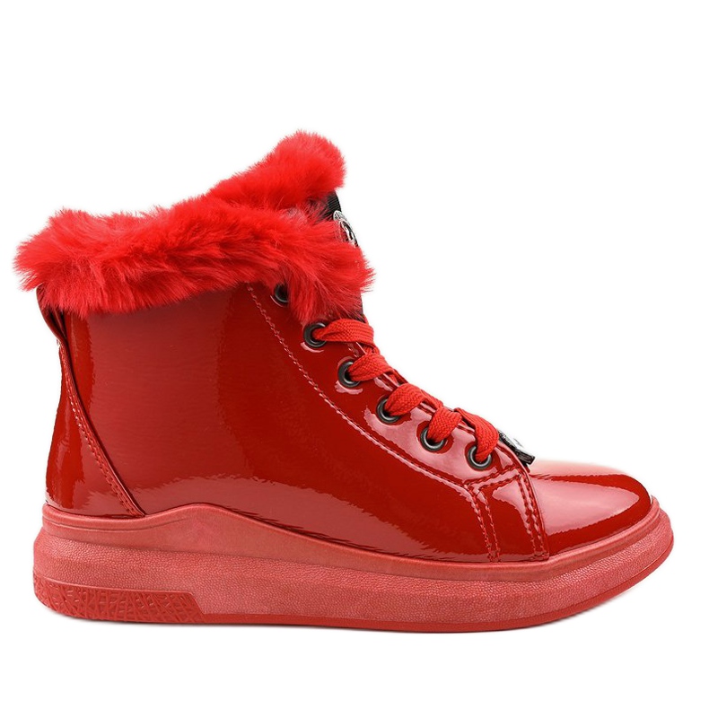 Lakatut lämpimät punaiset lenkkarit TL135-10 punainen