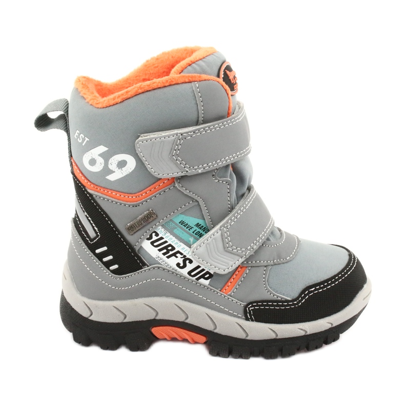 American Club saappaat harmaalla RL34 -kalvolla musta oranssi