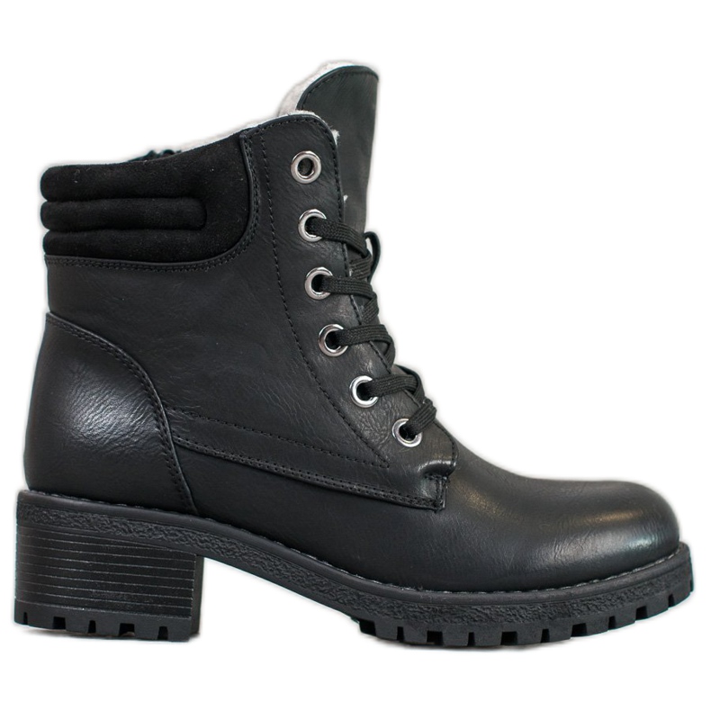 Goodin Nauhalliset saappaat lampaannahkaa musta