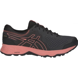 Asics Gel-Sonoma 4 G-TX W 1012A191-020 juoksukengät musta vaaleanpunainen Asics Gel-Sonoma 4 G-TX W 1012A191-020 juoksukengät musta vaaleanpunainen