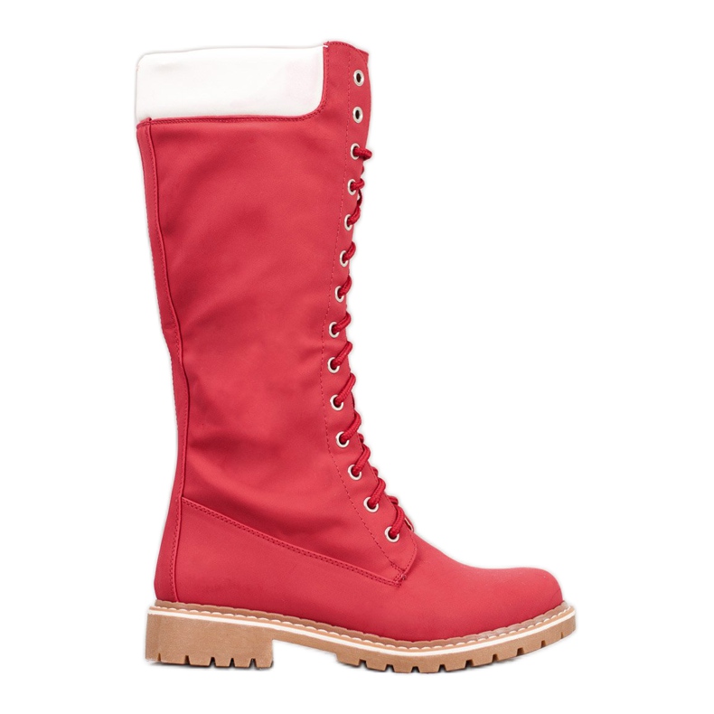 Seastar Lämpimät nauhakengät punainen