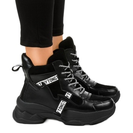 Mustat naisten eristetyt lenkkarit F803-7