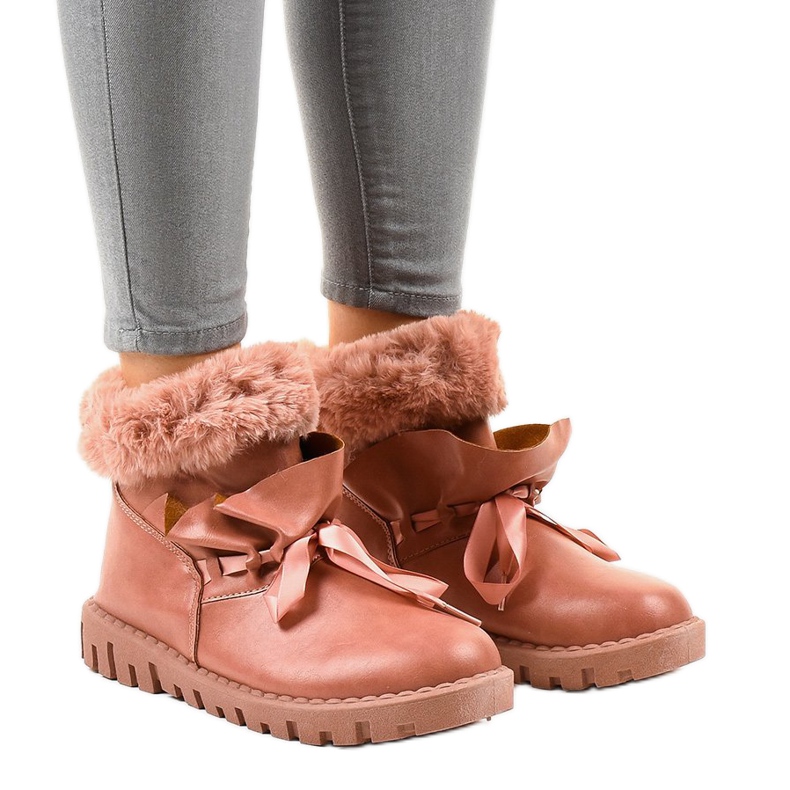 Eristetyt vaaleanpunaiset lenkkarit vetoketjulla 428-6 vaaleanpunainen