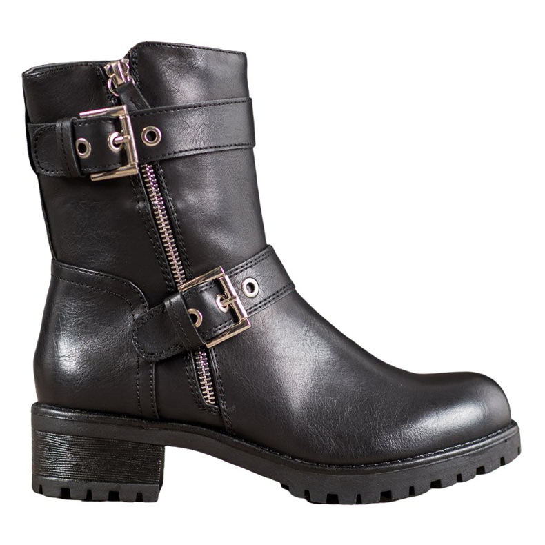 SHELOVET Työntekijät koristeellisella vetoketjulla musta