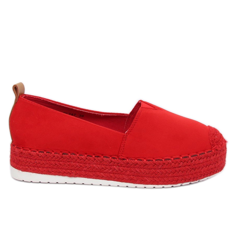 Korkeapohjaiset espadrillot punainen BL247 Red II Quality