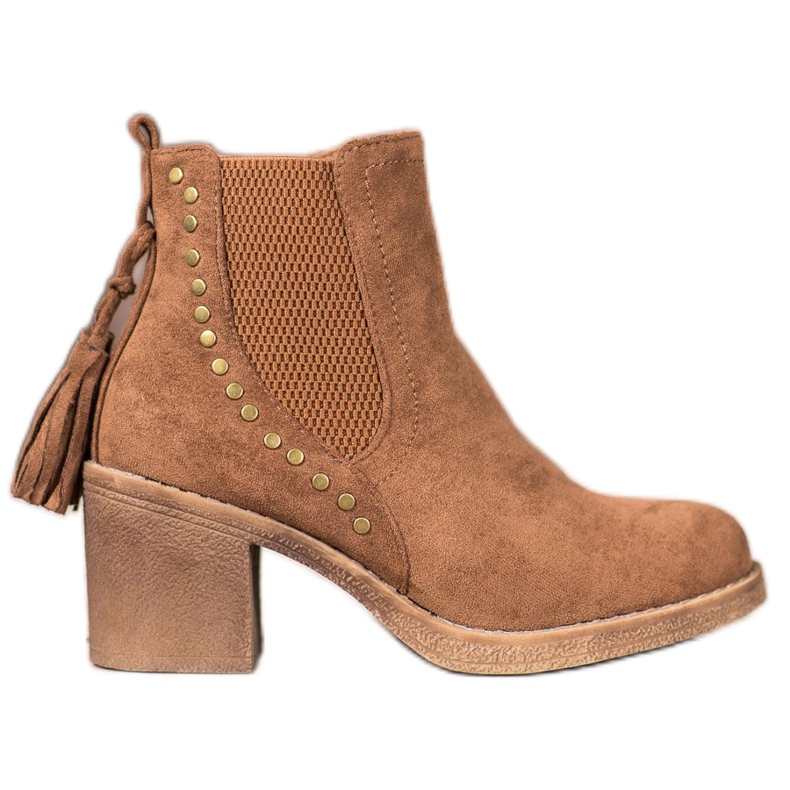 Small Swan Chelsea -saappaat hapsuilla ruskea