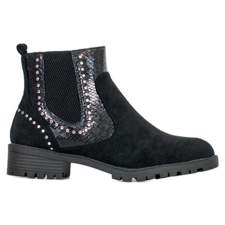 Small Swan Snake Print Chelsea -saappaat musta