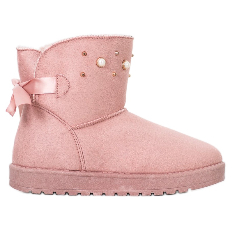 SHELOVET Mukluki helmillä vaaleanpunainen