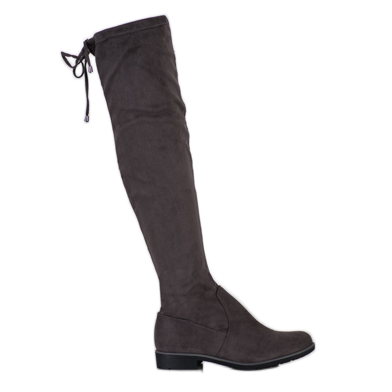 J. Star Mokkanahkaiset reisisaappaat, joissa on siteet harmaa