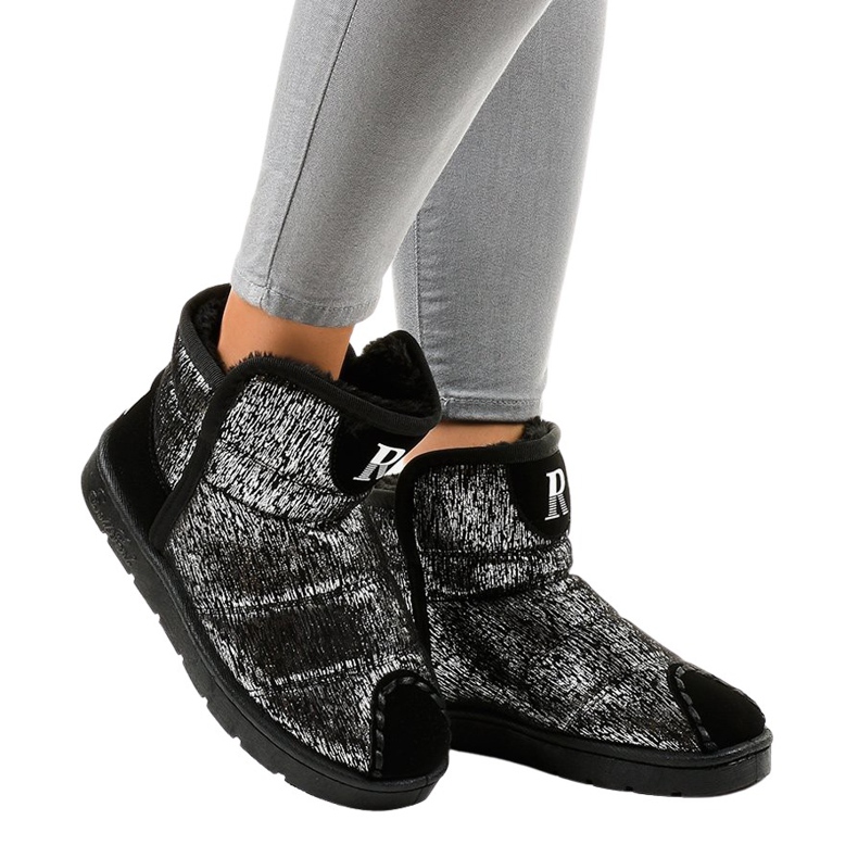 Hopeiset eskimo-saappaat, joissa on emu FC232-19 harmaa