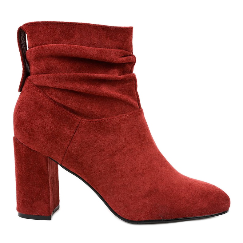 Tyylikkäät viininpunaiset saappaat 884 -pylväässä punainen