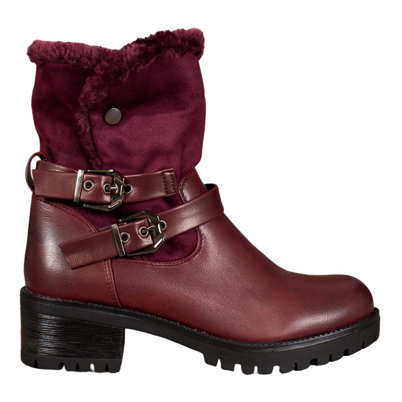 Marquiz Lämpimät työntekijät turkiksella punainen