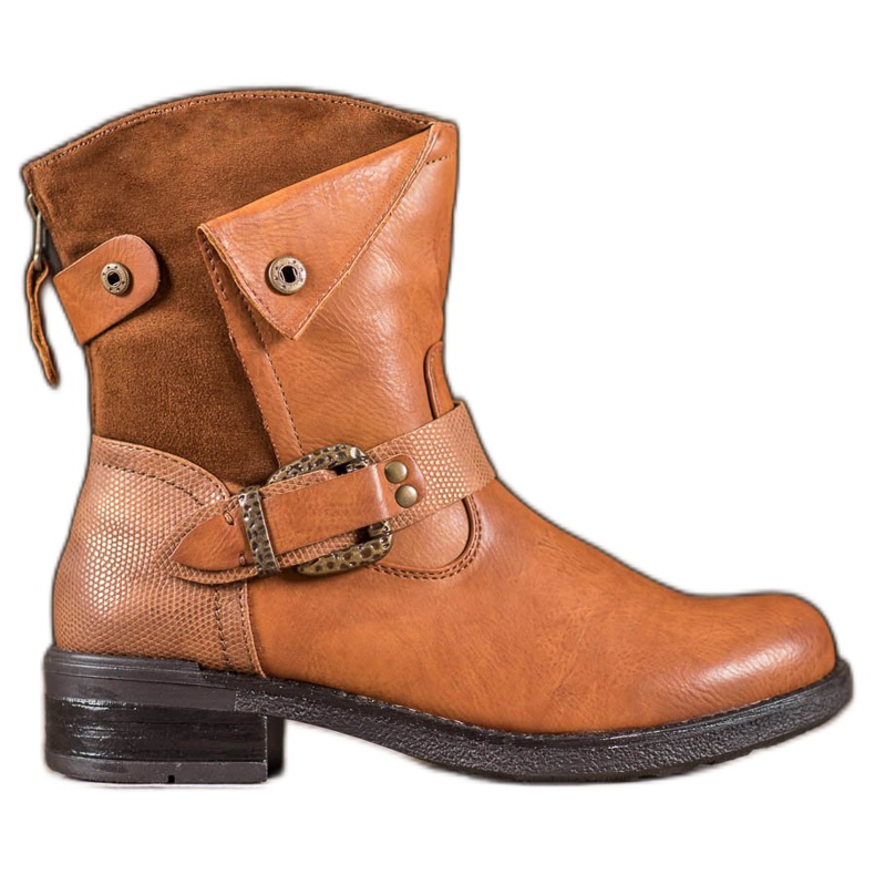 Super Me Saappaat koristeellisella soljella ruskea