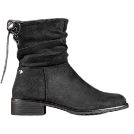 Flyfor Mokkanahkakengät tasaisella kantapäällä musta