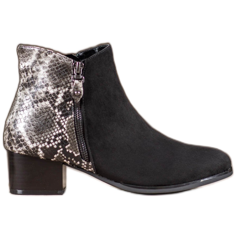 Kylie Musta Snake Print saappaat