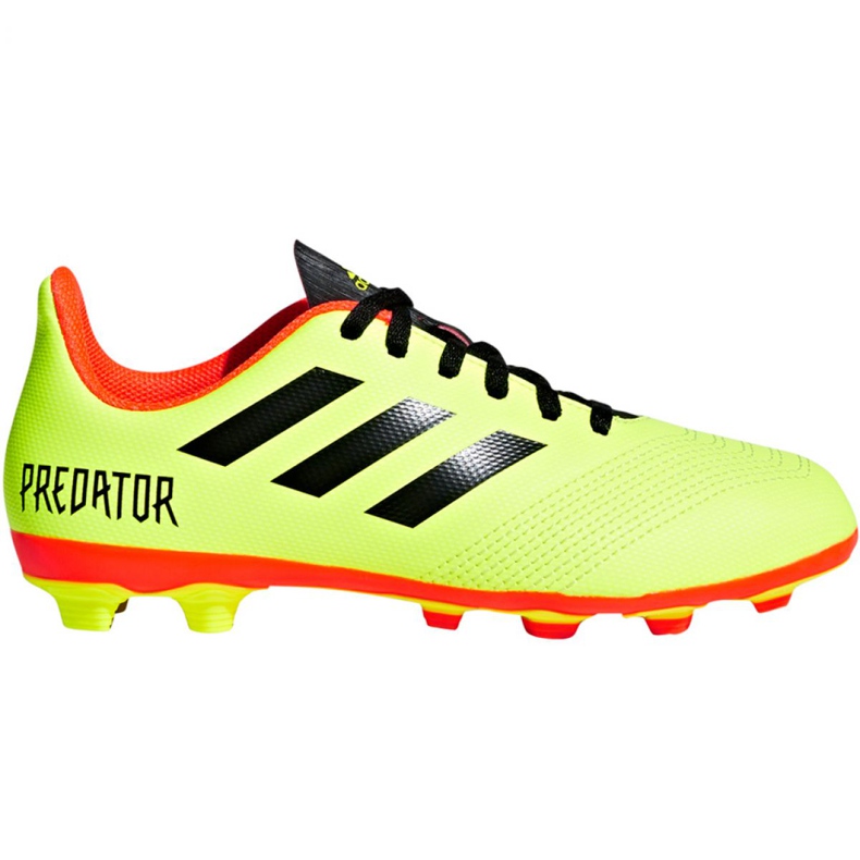 Jr adidas Predator 18.4 FxG Jr DB2321 jalkapallokengät monivärinen vihreä