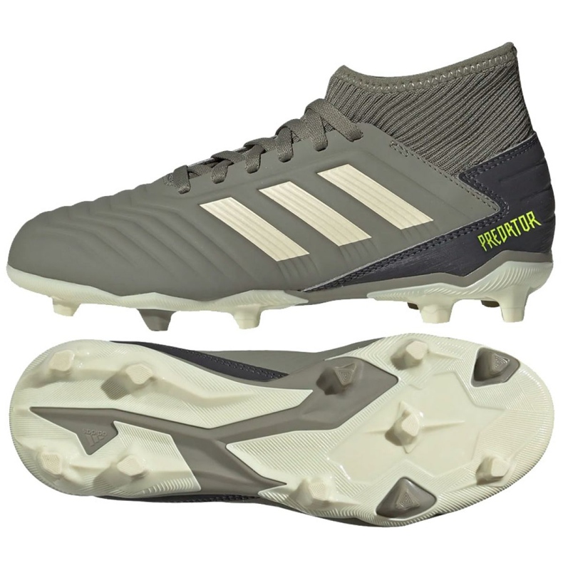 Adidas Predator 19.3 Fg Jr EF8215 jalkapallokengät harmaa