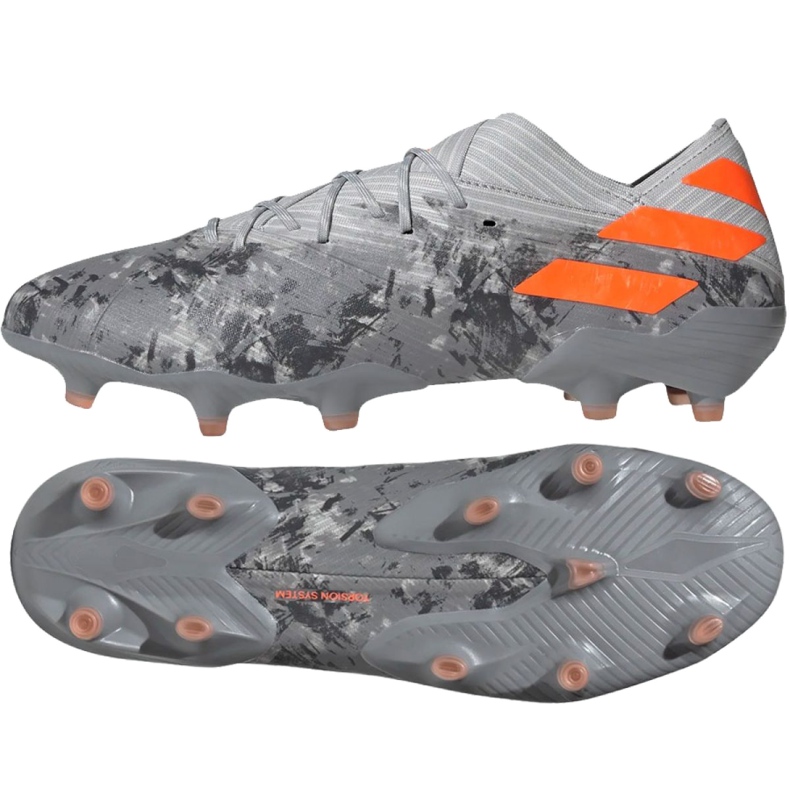 Adidas Nemeziz 19.1 Fg M EF8281 jalkapallokengät punainen harmaa