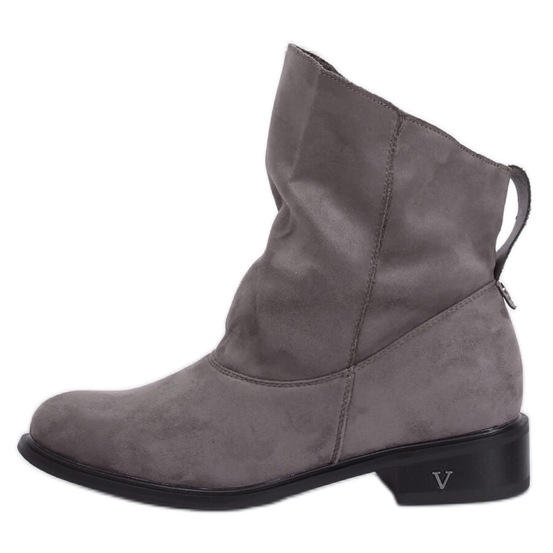 Harmaat saappaat rypistyneellä päällisellä 6672 Harmaa