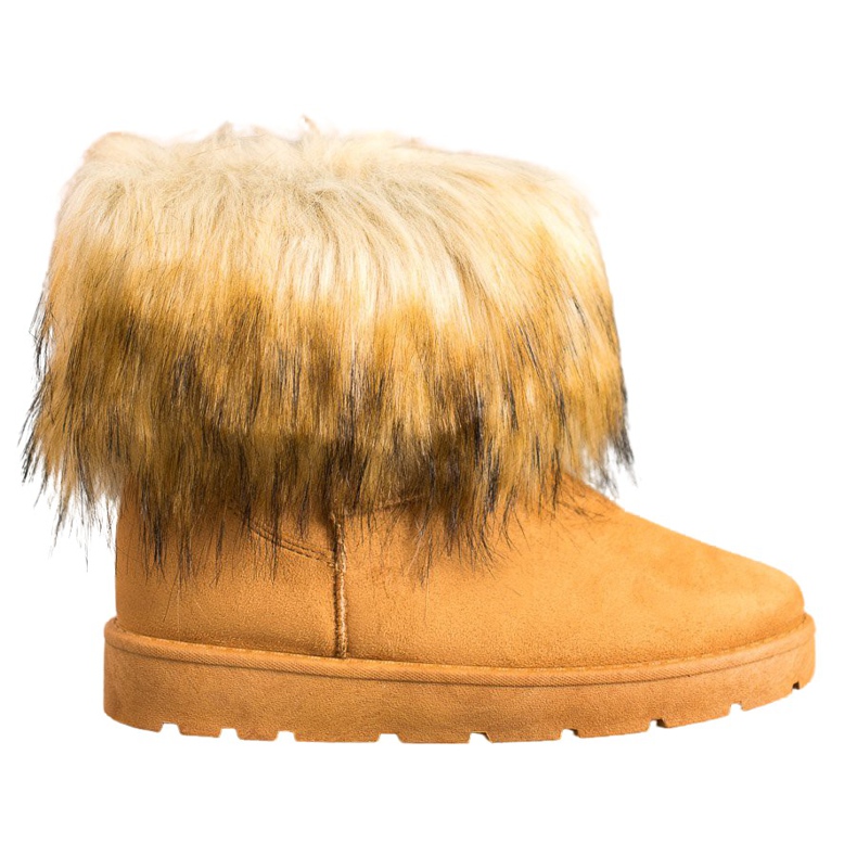 SHELOVET Kameli Mukluki turkiksella ruskea