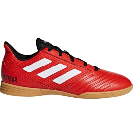 Adidas Predator Tango 18.4 Sala Jr DB2343 jalkapallokengät punainen punainen Adidas Predator Tango 18.4 Sala Jr DB2343 jalkapallokengät punainen punainen