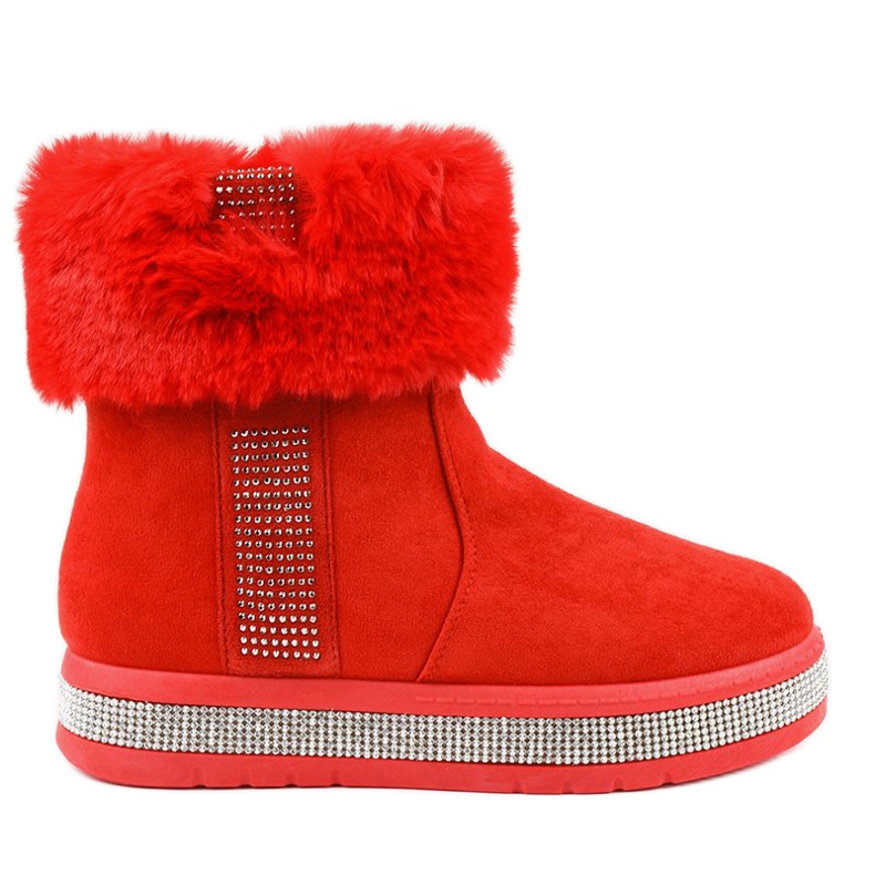 Lämmin punainen mokkanahka Eskimo saappaat K-356 Lämmin punainen mokkanahka Eskimo saappaat K-356