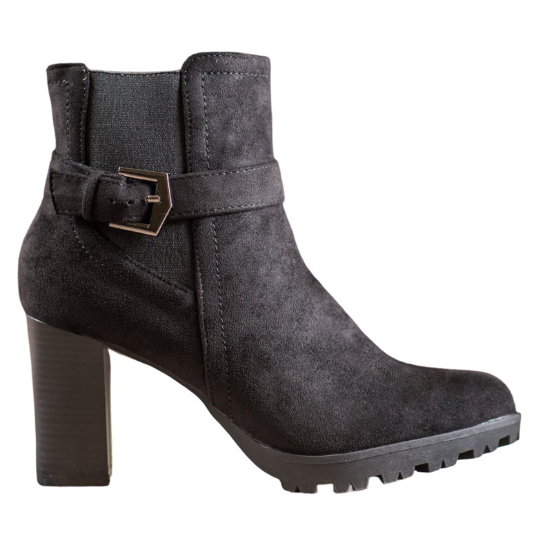 SHELOVET Mokkanahkakengät alustalla musta