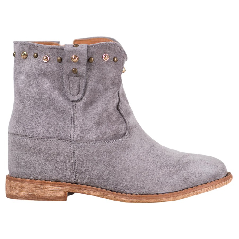 Bella Paris Suede cowboy saappaat suihkukoneilla harmaa