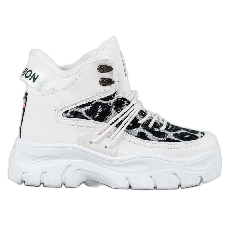 SHELOVET Leopardikuvioiset lenkkarit valkoinen