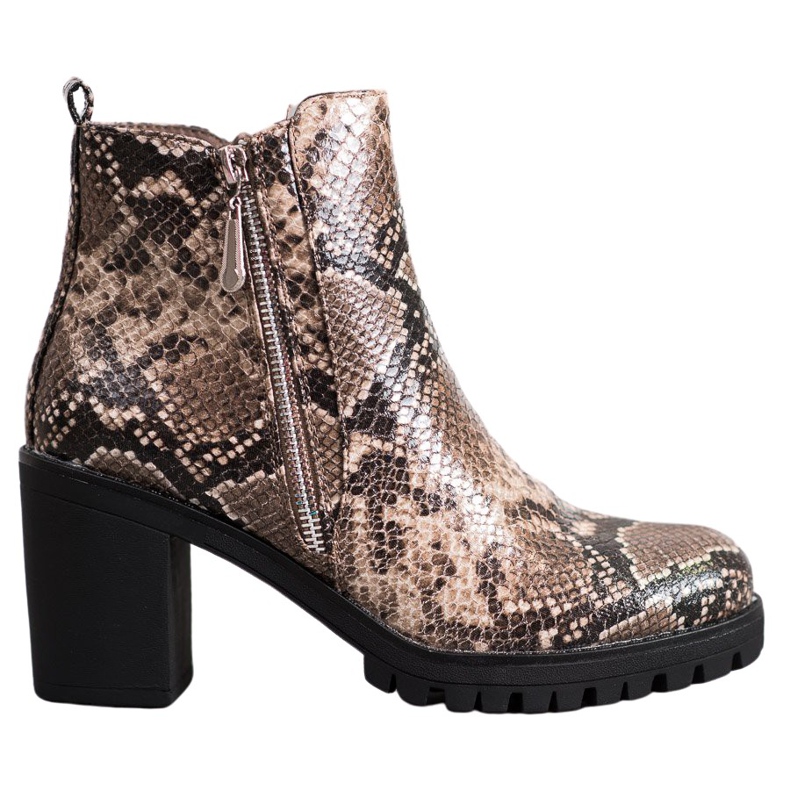 Seastar Snake Print Platform -saappaat ruskea monivärinen