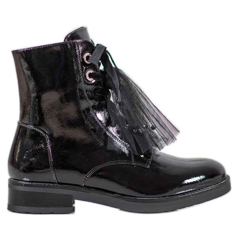 SHELOVET Lakatut Eco -nahkatyöntekijät musta