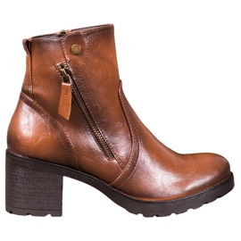 SHELOVET Saappaat vetoketjulla ruskea