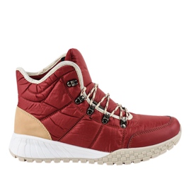 Punaiset, eristetyt nauhakengät F118-1 punainen