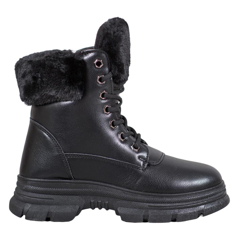 SHELOVET Lace-up työntekijät turkis musta