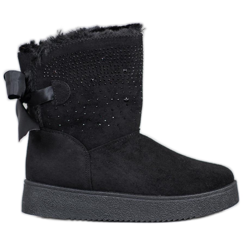 SHELOVET Mukluki kristallien kanssa musta
