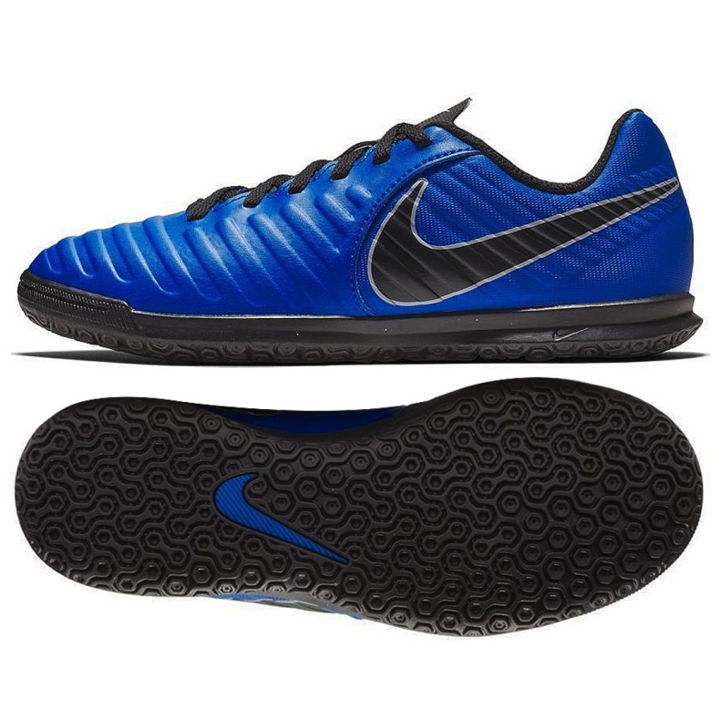 Nike Tiempo Legend 7 Club Ic Jr AH7260 400 jalkapallokengät laivastonsininen sininen