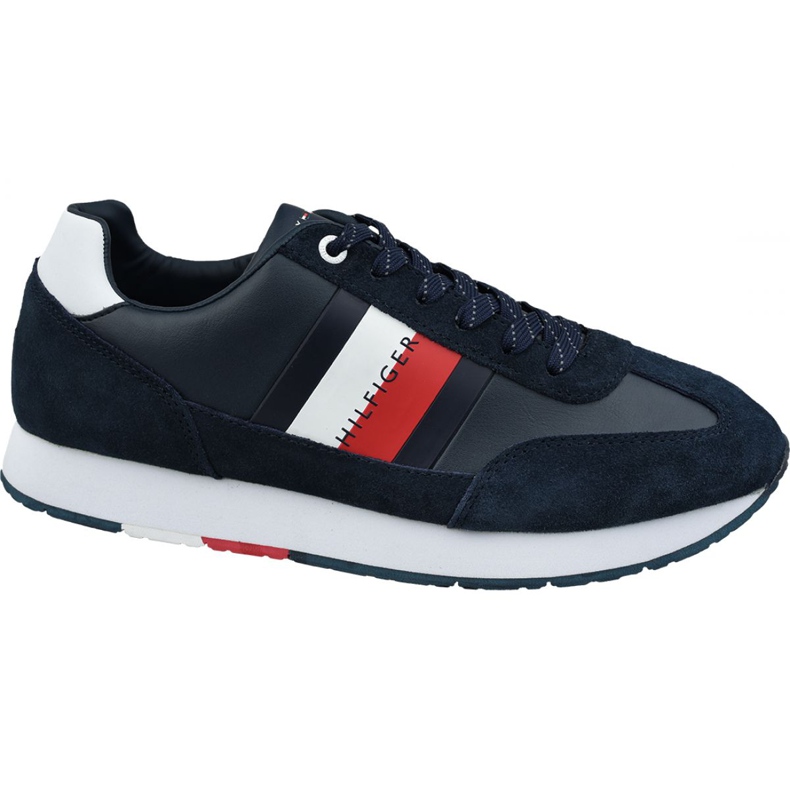 Tommy Hilfiger Corporate Nahka Flag Runner M FM0FM02380 403 laivastonsininen
