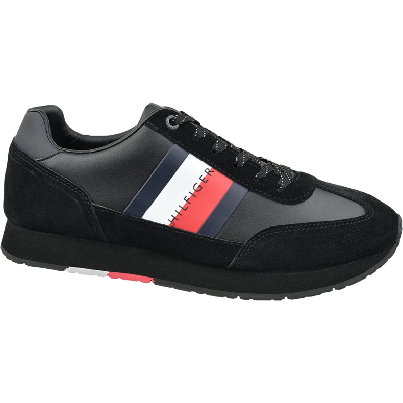 Kengät Tommy Hilfiger Corporate Leather Flag Runner M FM0FM02380 990 musta