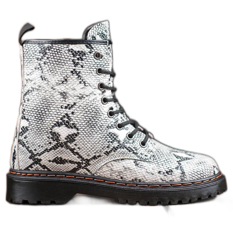 SHELOVET Eco Nahka Workers Snake Print valkoinen