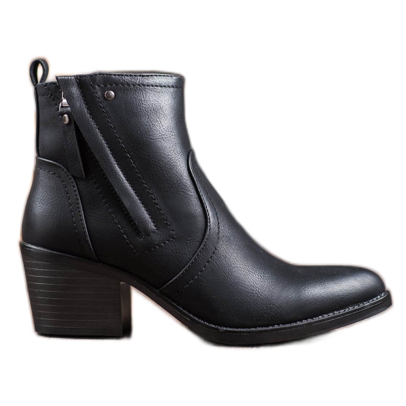 J. Star Mukavat saappaat pylväässä musta