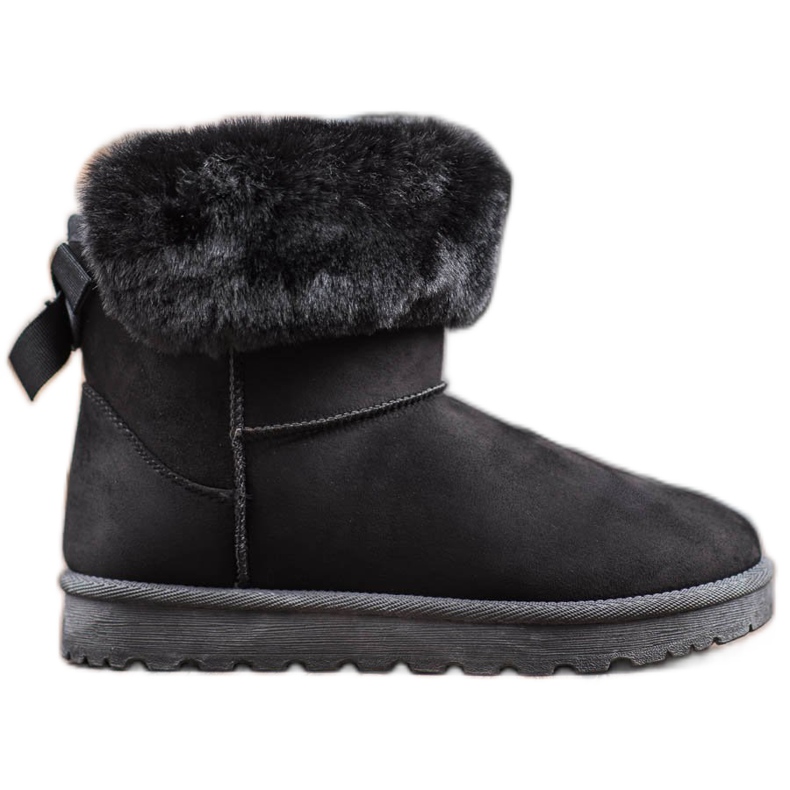 SHELOVET Mukluki turkisten kanssa musta